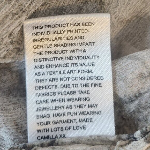 Camilla Crystal Castle Maxi Skirt with Double Frill Small b81 - Picture 11 of 12